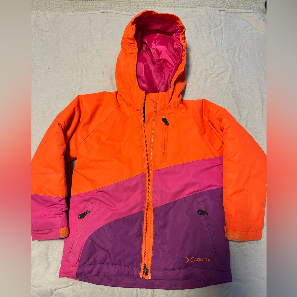 Arctix Kids' Orange and Purple Insulated Winter Jacket